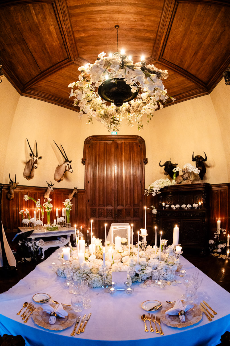 dinner hall elopement chateau challain