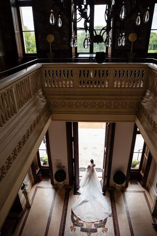 view interior chateau challain wedding bride
