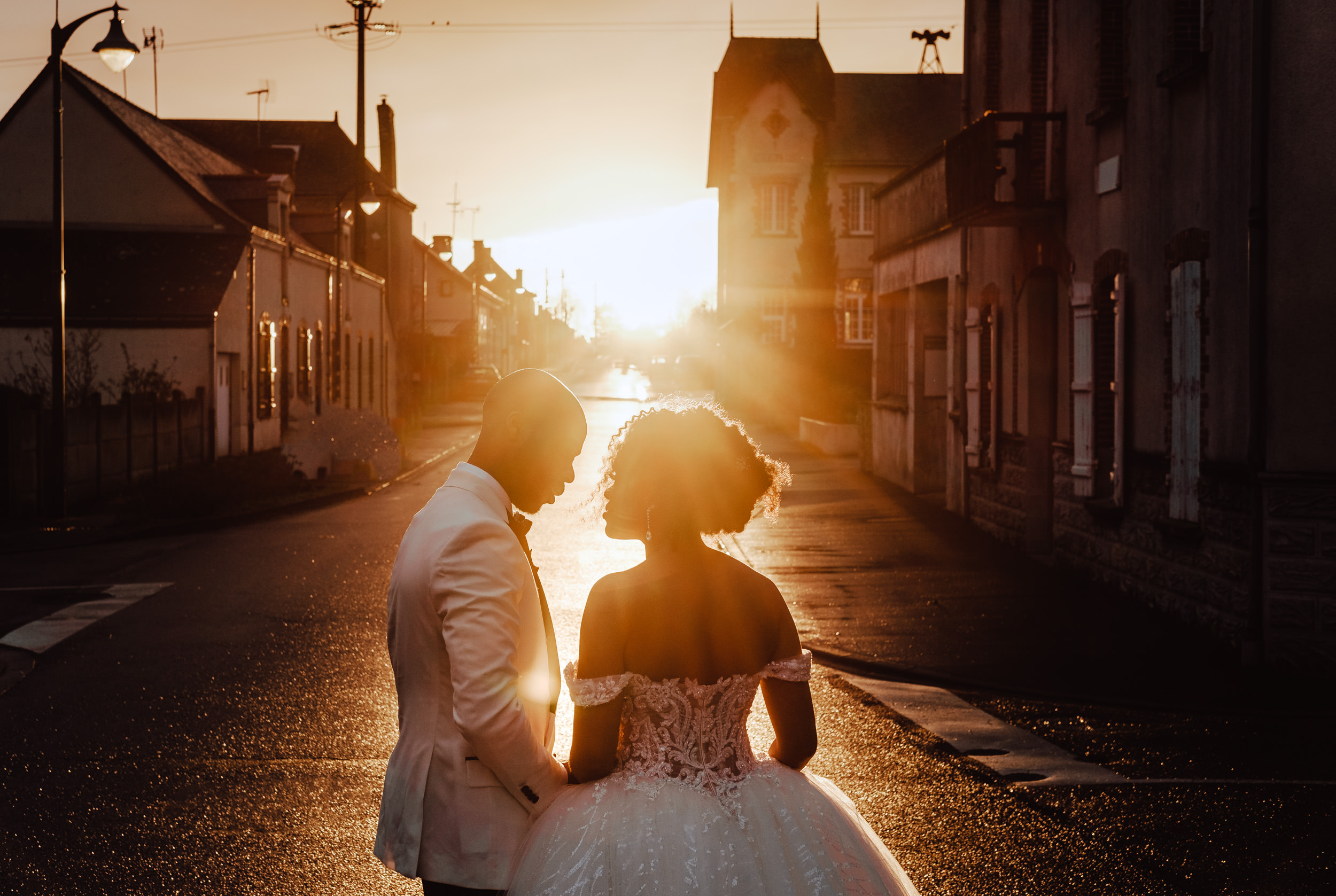 black couple last wedding before pandemic chateau challain